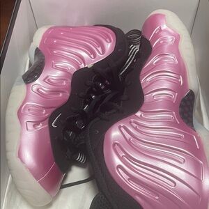 Nike Pink and Black Foamposite Sneakers